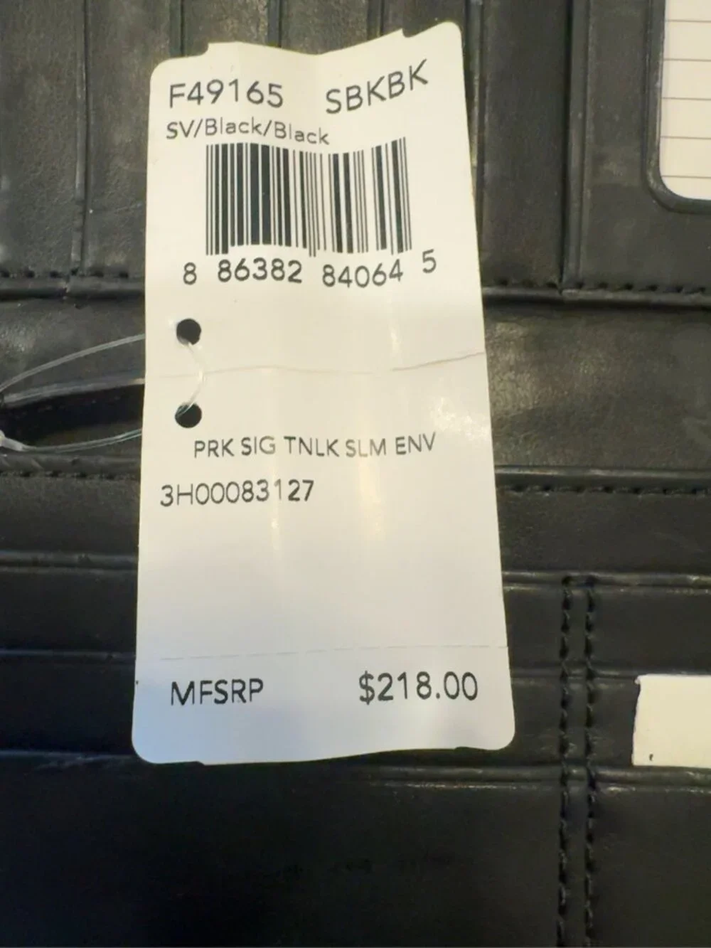 NWT COACH Signature Turnlock Slim Envelope Wallet Black F49165